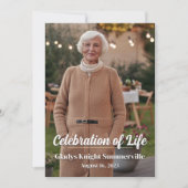 生命お祝い記念 |ゴールデングローQRコード 招待状 (正面)