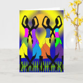 生命お祝い カード (黄色い花)