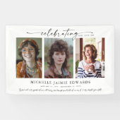 生命お祝い |メモリアルの葬儀写真 横断幕 (横)