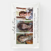 生命お祝い |メモリアルの葬儀写真 横断幕 (縦)