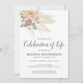 生命お祝い |メモリアル 招待状 (正面)