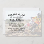 生命お祝い |モトクロスフォト葬儀 招待状 (正面)