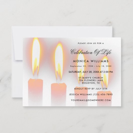 生命お祝い 招待状 (正面)