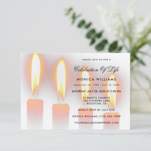 生命お祝い 招待状 (スタンド正面)