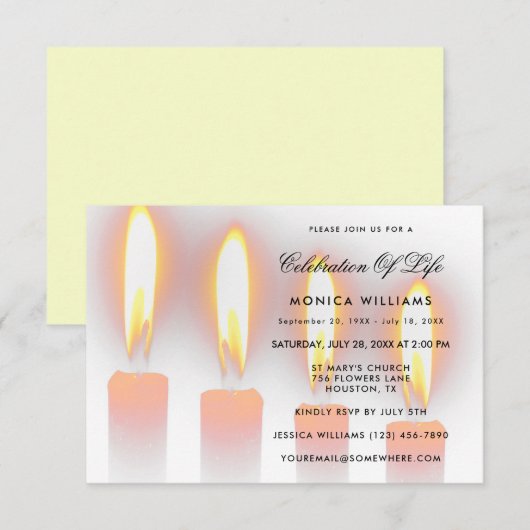 生命お祝い 招待状 (正面/裏面)