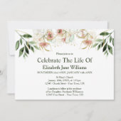 生命お祝い 葬儀ユーカリの発明 招待状 (正面)