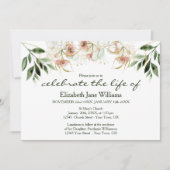 生命お祝い 葬儀ユーカリ 招待状 (正面)