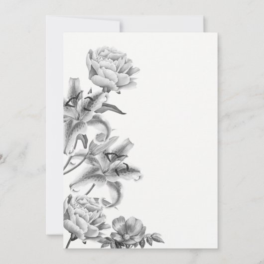 生命お祝い |葬儀記念フローラ 招待状 (裏面)