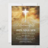 生命お祝い |葬儀記念宗教 招待状 (正面)