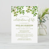 生命お祝い |葬儀記念自然 招待状 (スタンド正面)