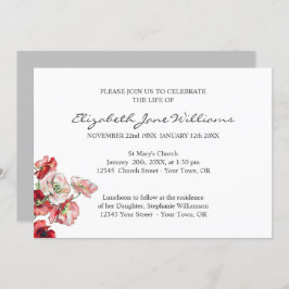 生命お祝い |葬儀 | Poppy 招待状