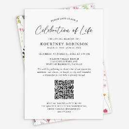 生命お祝い |葬儀QRコード山花 招待状