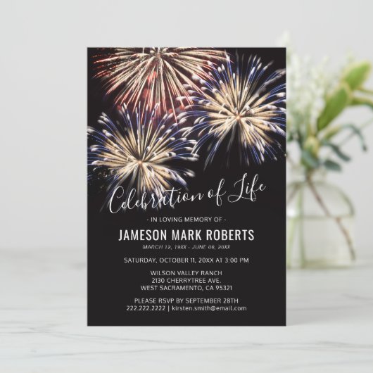 生命お祝い | Firework Memorial 招待状 (スタンド正面)