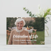 生命お祝い | Landscape Golden Glow QRCode 招待状 (スタンド正面)