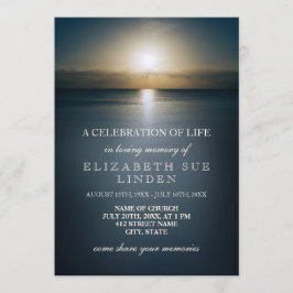 生命お祝い | Sun Over the海 招待状