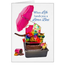 生命がネコ用のトイレをおもしろいな猫渡すとき励まして下さい