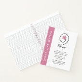 生命がピンクの引用文を望むやる気を起こさせるもの ノートブック (内部)