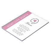 生命がピンクの引用文を望むやる気を起こさせるもの ノートブック (左側)