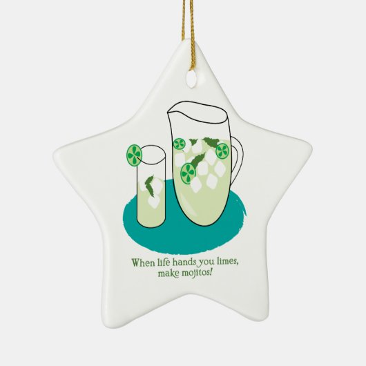 生命がライムを渡すとき、Mojitosを作って下さい! セラミックオーナメント (右)