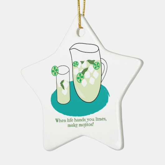 生命がライムを渡すとき、Mojitosを作って下さい! セラミックオーナメント (左)