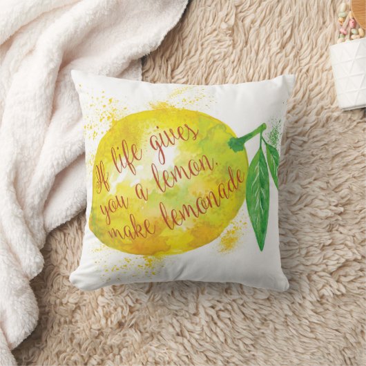生命がレモンを与えたら、レモネードを作って下さい クッション (ブランケット)