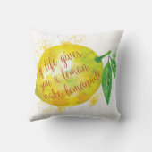 生命がレモンを与えたら、レモネードを作って下さい クッション (裏面)