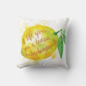 生命がレモンを与えたら、レモネードを作って下さい クッション (正面)