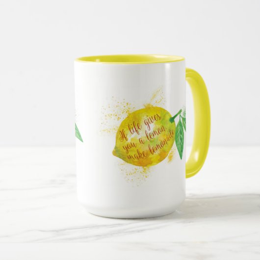生命がレモンを与えたら、レモネードを作って下さい マグカップ (正面右)