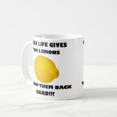 生命がレモンを与えるとき、それらを懸命投げて下さい!! コーヒーマグカップ (正面左)