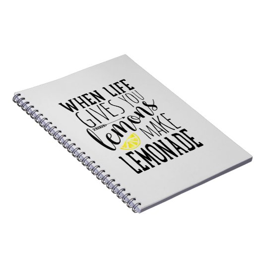 生命がレモンを与えるとき、レモネードのノートを作って下さい ノートブック (右側)