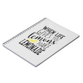 生命がレモンを与えるとき、レモネードのノートを作って下さい ノートブック (左側)