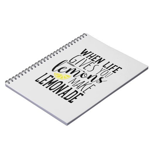 生命がレモンを与えるとき、レモネードのノートを作って下さい ノートブック (左側)