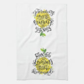 生命がレモンを与えるとき、レモネードタオルを作って下さい キッチンタオル (縦)