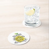 "生命がレモンを与えるとき、作って下さいレモネード"を ラウンドペーパーコースター (インサイチュ)