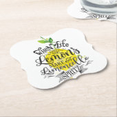 "生命がレモンを与えるとき、作って下さいLimoncello "を ペーパーコースター (アングル)