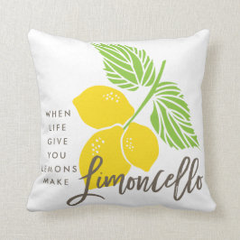 生命がレモンを与える時、Limoncelloの枕 クッション