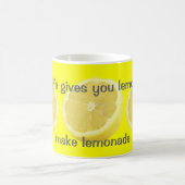 -生命がレモンアドバイスを与えればレモネード コーヒーマグカップ (中央)