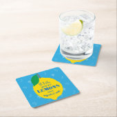 生命がレモン、グラブのテキーラおよび塩を与えれば スクエアペーパーコースター (インサイチュ)