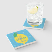 生命がレモン、グラブのテキーラおよび塩を与えれば ストーンコースター (横)