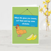 生命がレモン-挨拶状--を与える時 カード (黄色い花)