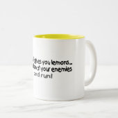 生命が与えるときレモンはあなたので投げますそれらを…. ツートーンマグカップ (正面右)