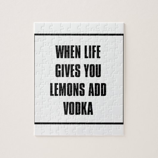 生命が与えるときレモンはウォッカを加えます ジグソーパズル (縦)