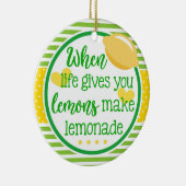 生命が与えるときレモンはレモネードをインスパイア セラミックオーナメント (右)