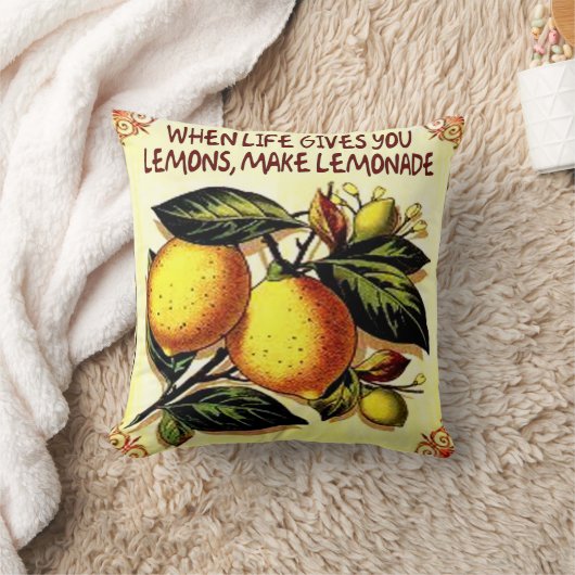 生命が与えるときレモンはレモネードを作ります クッション (ブランケット)
