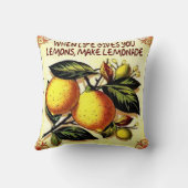 生命が与えるときレモンはレモネードを作ります クッション (裏面)