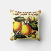 生命が与えるときレモンはレモネードを作ります クッション (正面)