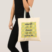 生命が与えるときレモンは引用します トートバッグ (正面(商品))