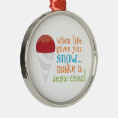 生命が与えるとき雪が降ります… 雪の円錐形を作って下さい! メタルオーナメント (右)