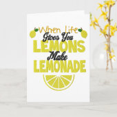 生命が与える時レモン(背景色を所有するために加えて下さい) カード (黄色い花)