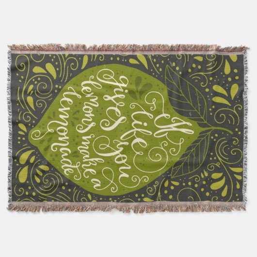 生命が与えればレモンはレモネードを作ります スローブランケット (正面)